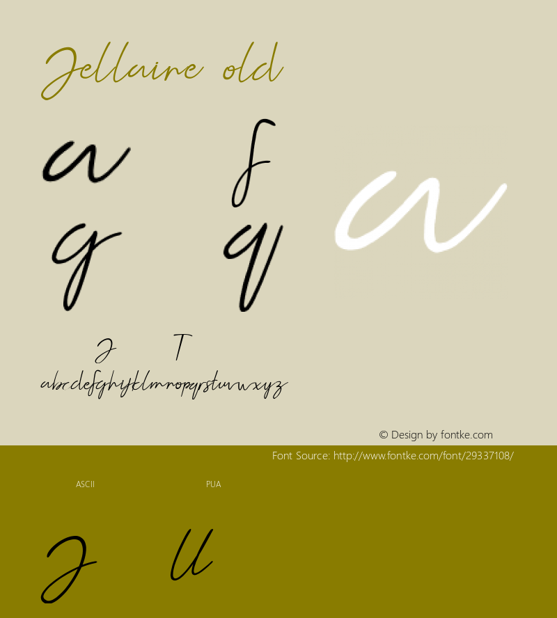 Jellaine-Bold 1.000 Font Sample