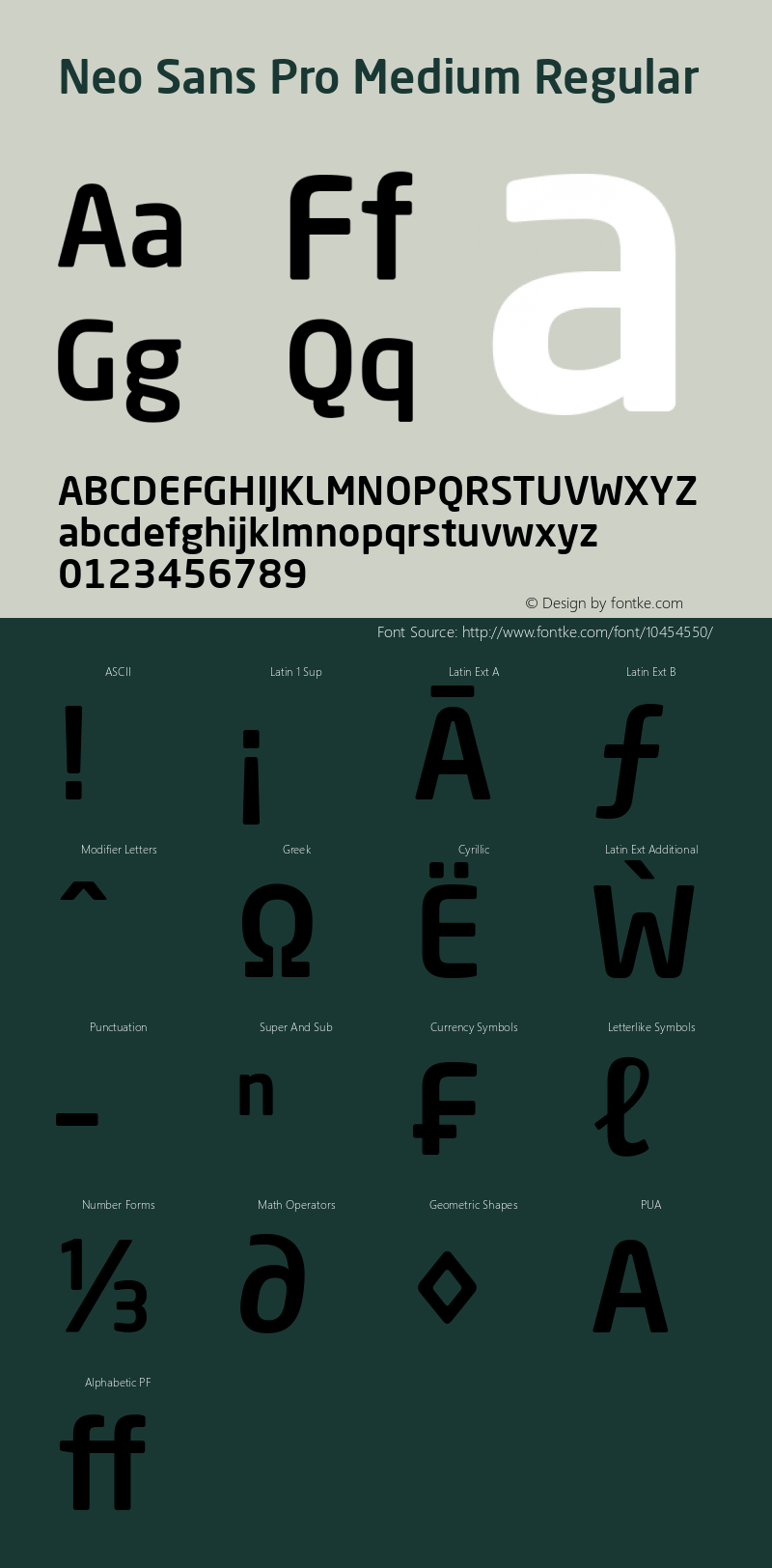 Neo Sans Pro Medium Regular Version 1.051;PS 001.000;Core 1.0.38;makeotf.lib1.6.5960 Font Sample