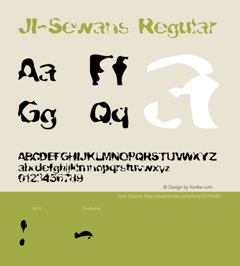 JI-Sewans Regular Macromedia Fontographer 4.1 4/12/2001 Font Sample