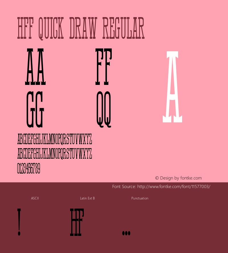 HFF Quick Draw Regular Version 1.1 Font Sample