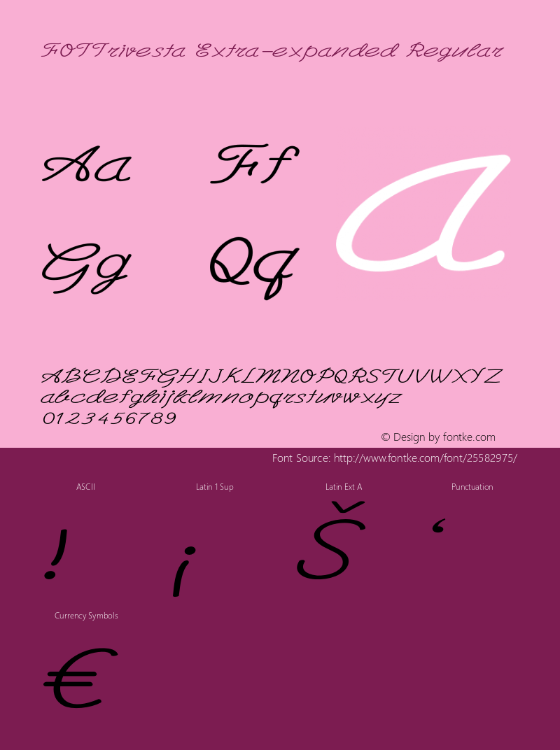 FOTTrivesta-ExtraexpandedRegular Version 1.000 Font Sample