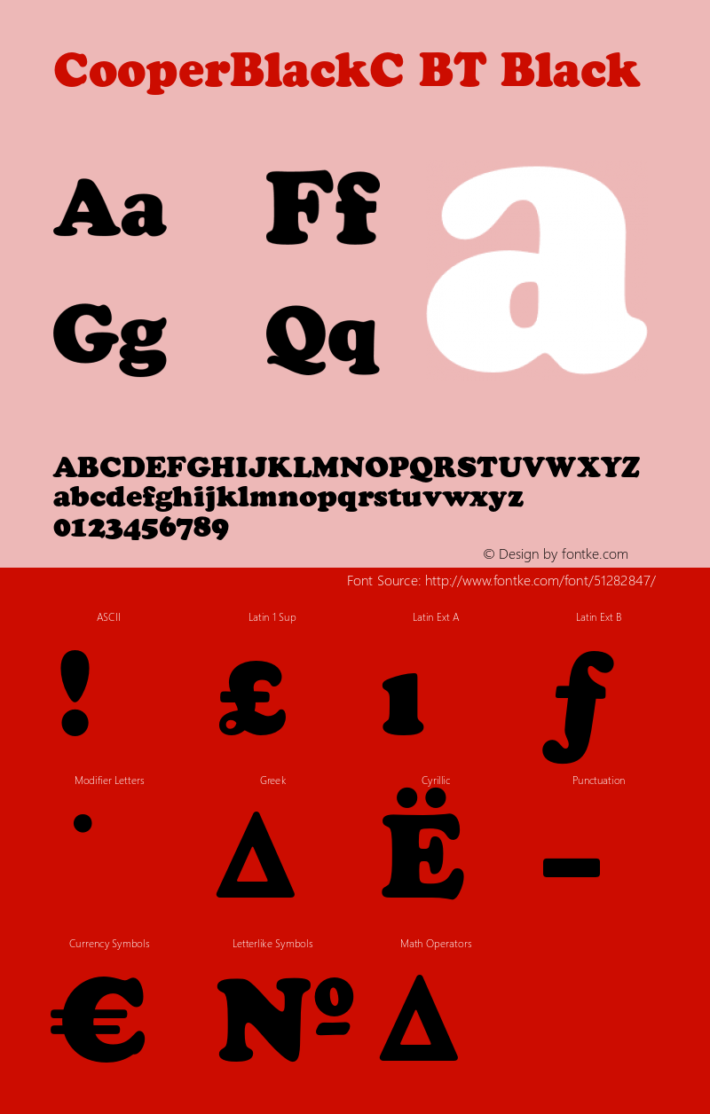 CooperBlackCBT 001.000 Font Sample