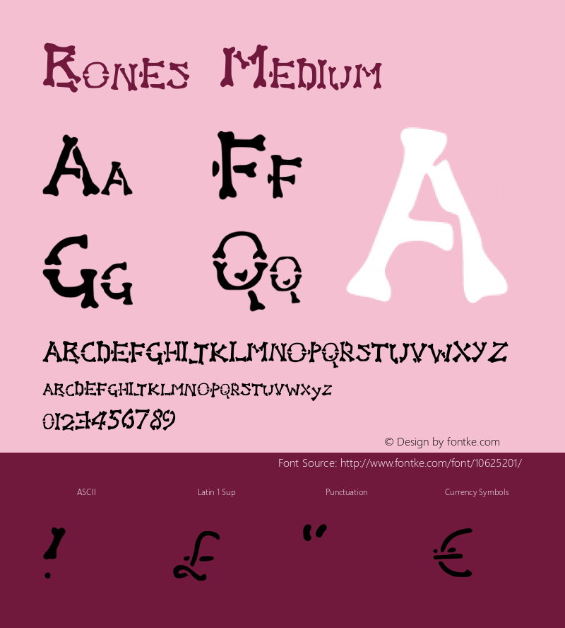 Bones Medium Version 001.000 Font Sample