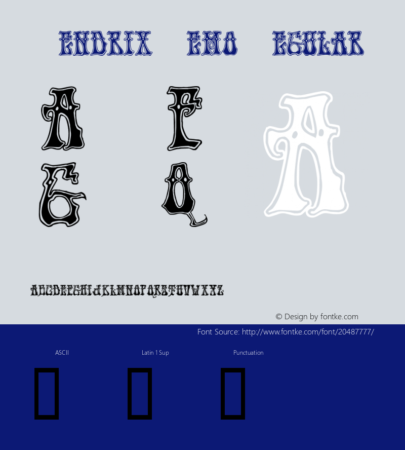 Hendrix Demo Macromedia Fontographer 4.1.4 4/3/02 Font Sample