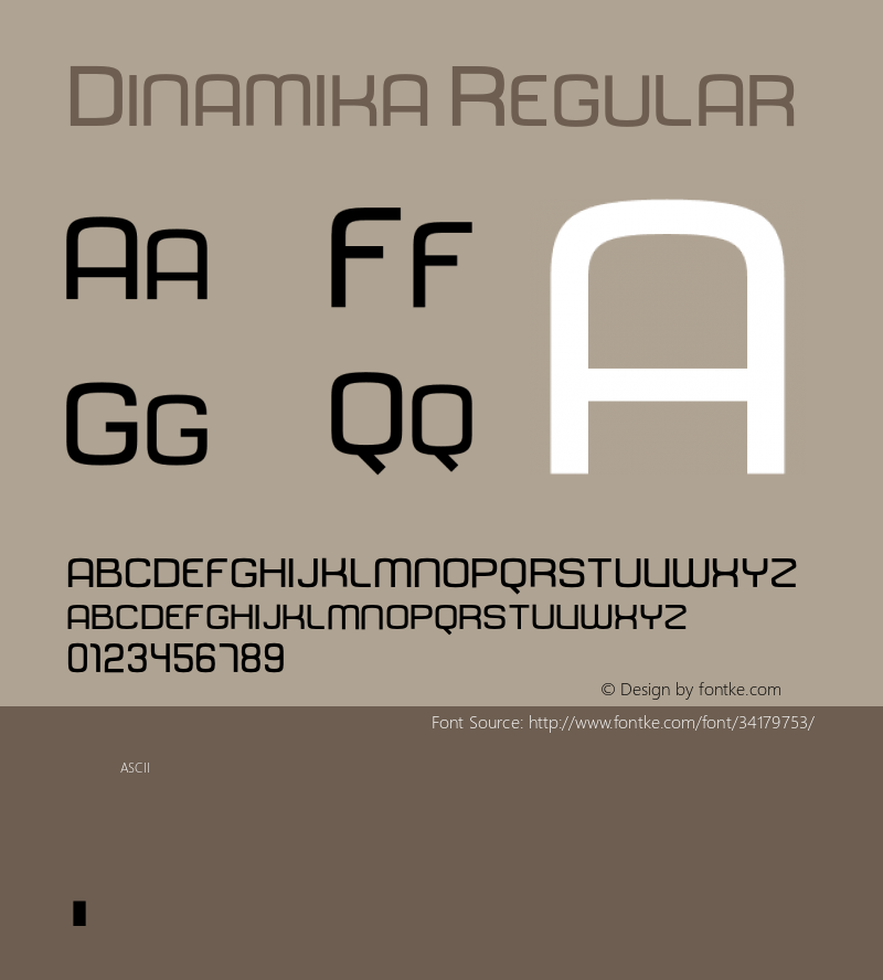 Dinamika Regular Version 1.000;PS 001.000;hotconv 1.0.88;makeotf.lib2.5.64775 Font Sample