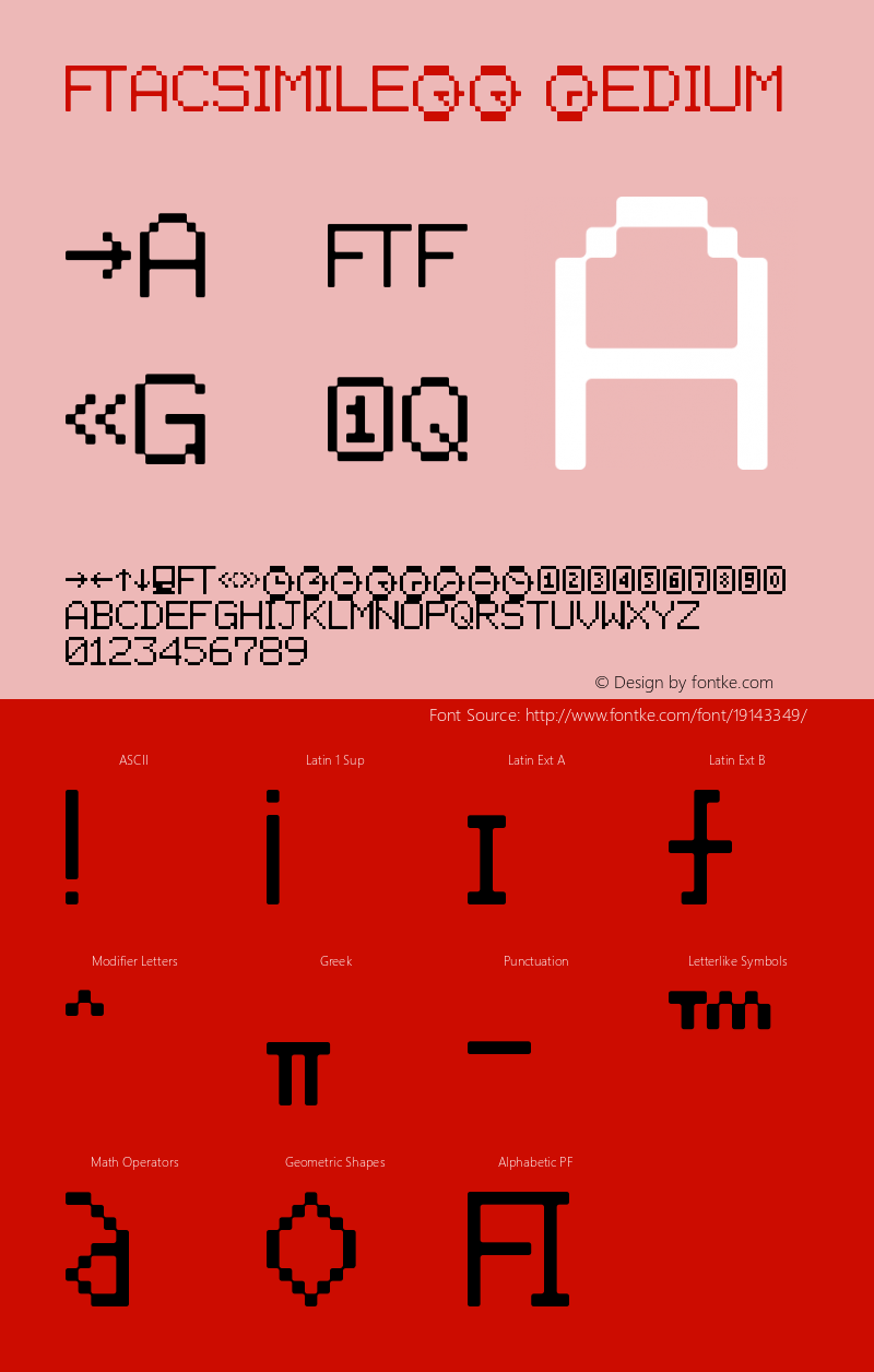 FacsimileLL Version 001.000 Font Sample