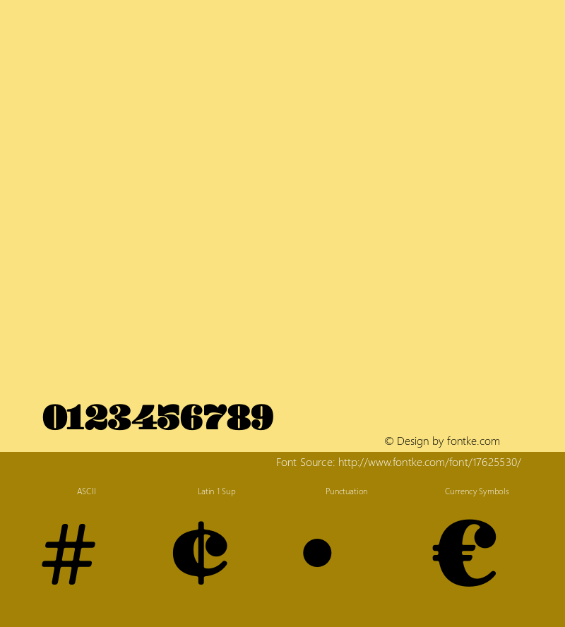 Yellow Numbers Soft Regular Version 1.000 Font Sample