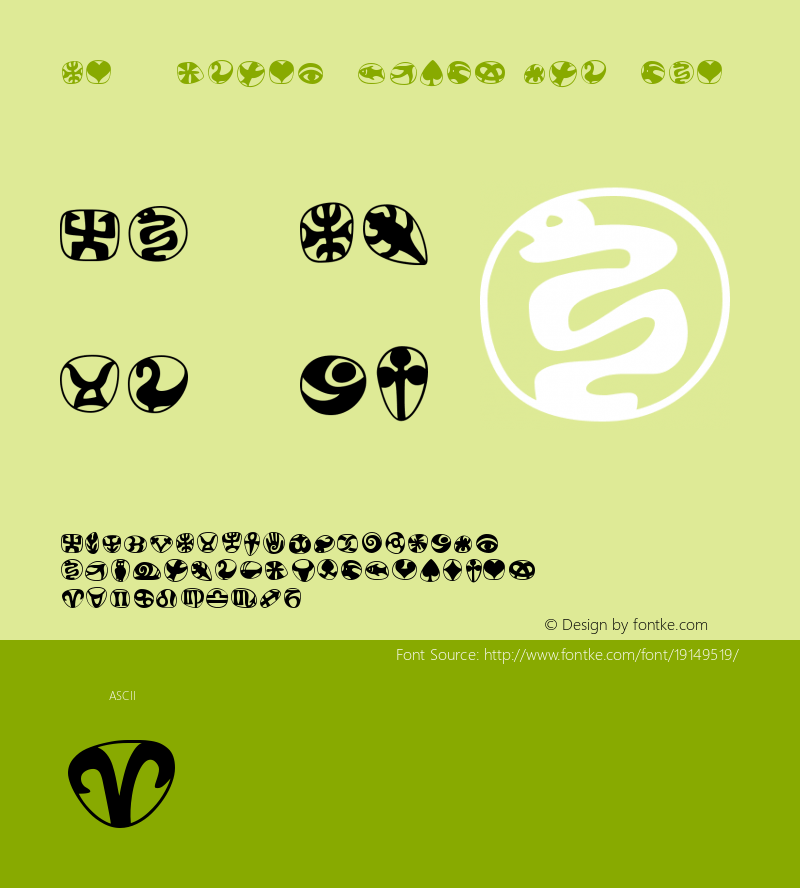 FrutigerSymbols-Regular Version 001.000 Font Sample