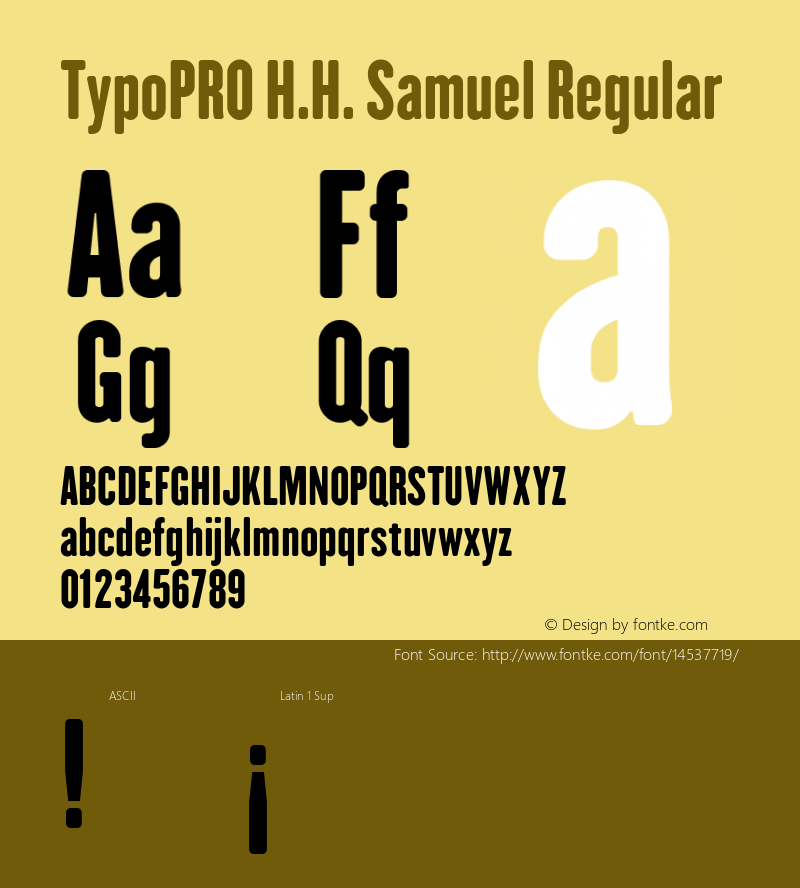 TypoPRO H.H. Samuel Regular Version 1.009 Font Sample