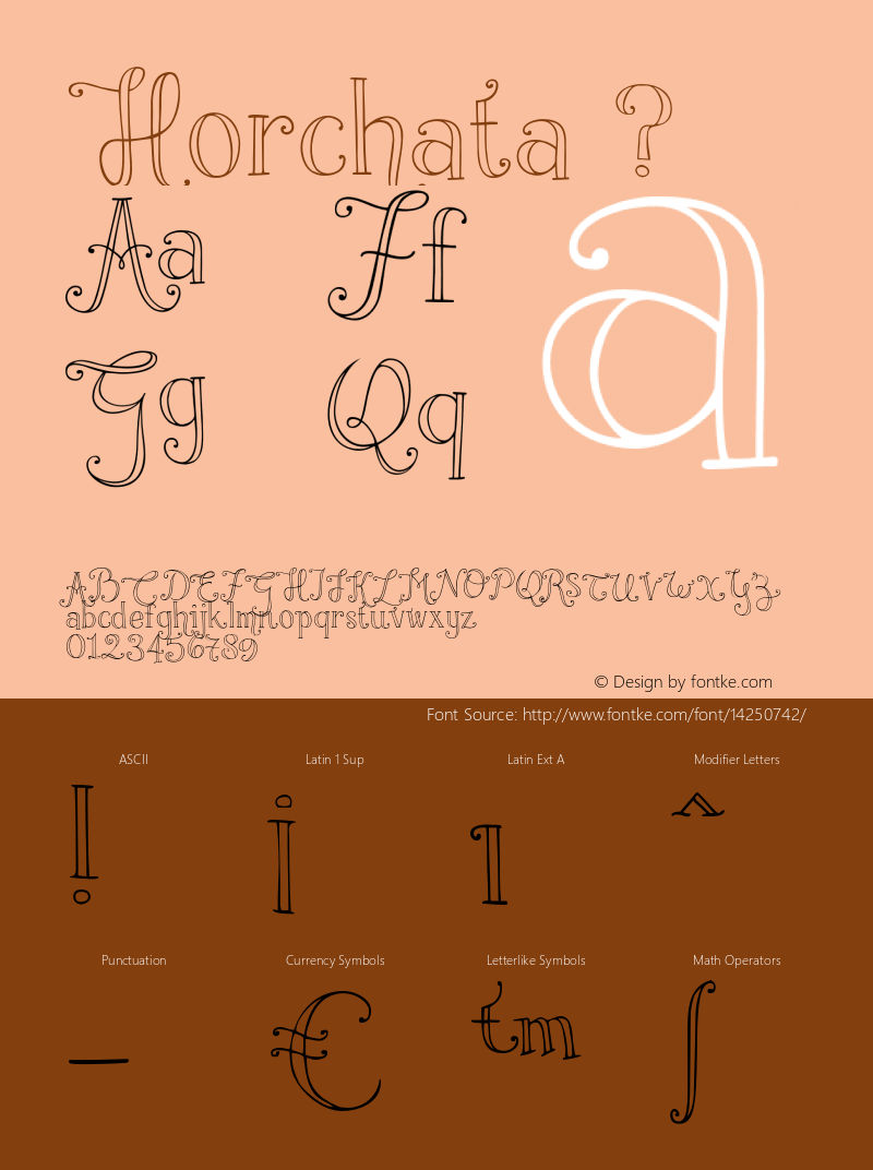 Horchata ? Version 1.000;com.myfonts.chank.aguas-frescas.horchata.wfkit2.3CJV Font Sample