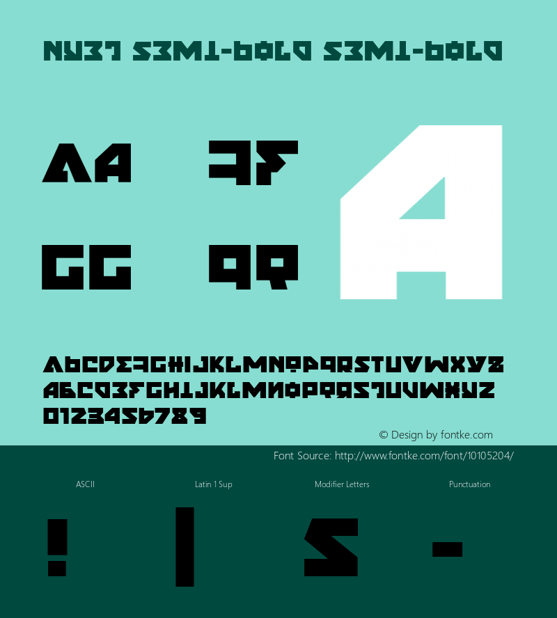 Nyet Semi-Bold Semi-Bold 1 Font Sample