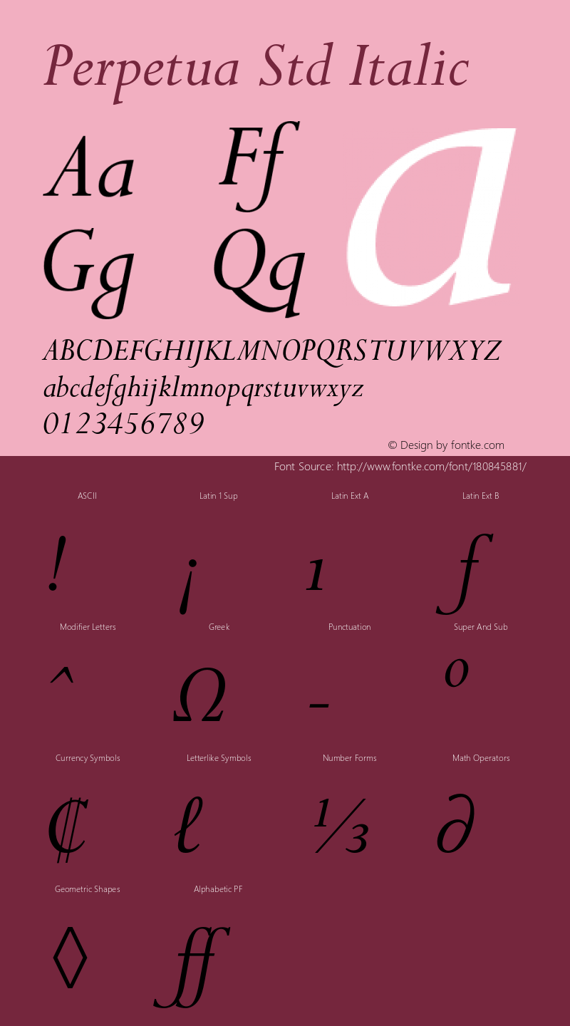 PerpetuaStd-Italic Version 2.096;PS 005.000;hotconv 1.0.67;makeotf.lib2.5.33168图片样张