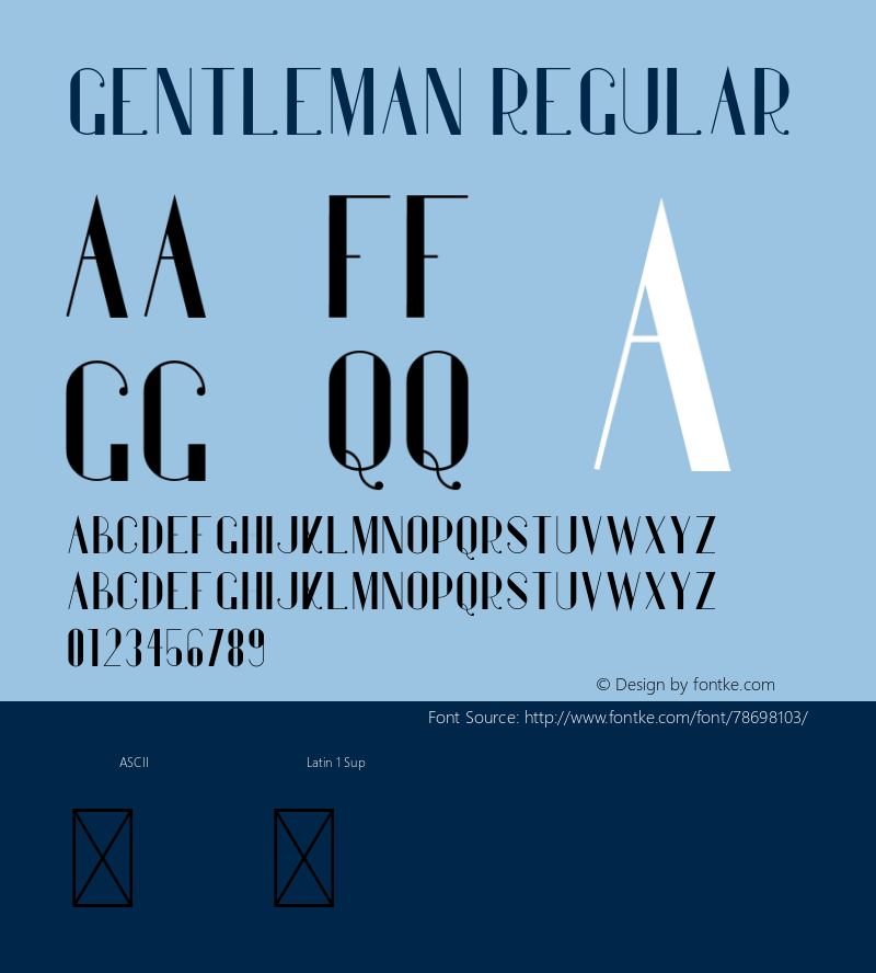 Gentleman Version 1.002;Fontself Maker 3.0.0-3 Font Sample