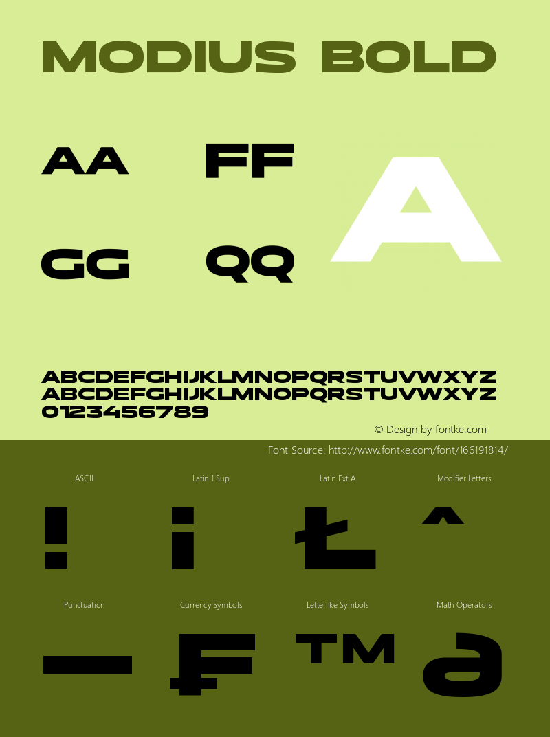 Modius Bold Version 1.00;June 9, 2021;FontCreator 13.0.0.2672 64-bit Font Sample