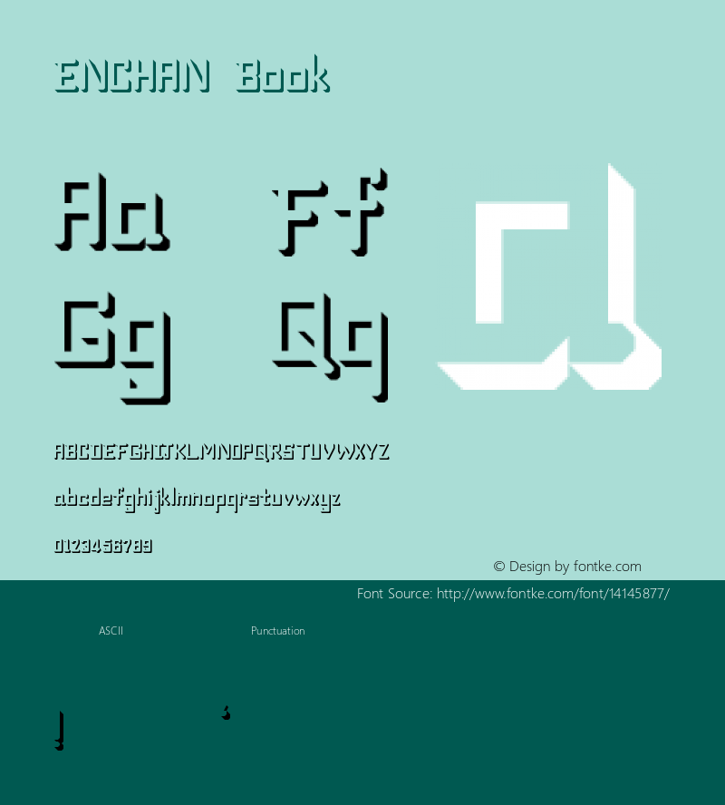 ENCHAN Book Version 1.0 Font Sample