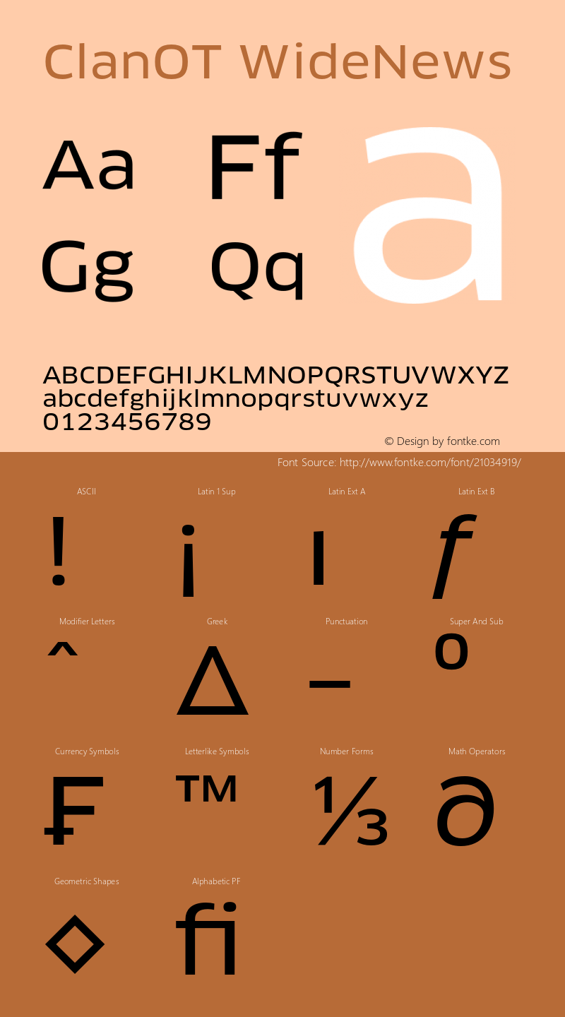 ClanOT-WideNews Version 7.502; 2006 Font Sample