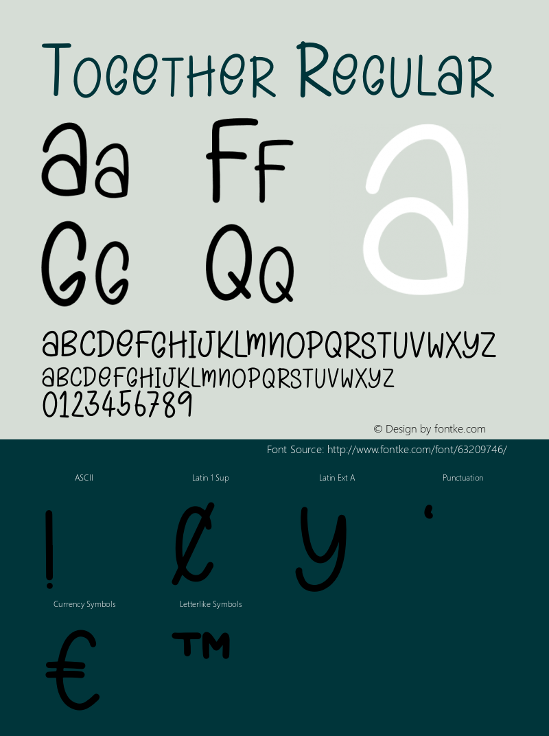 Together Version 1.005;Fontself Maker 3.5.1 Font Sample