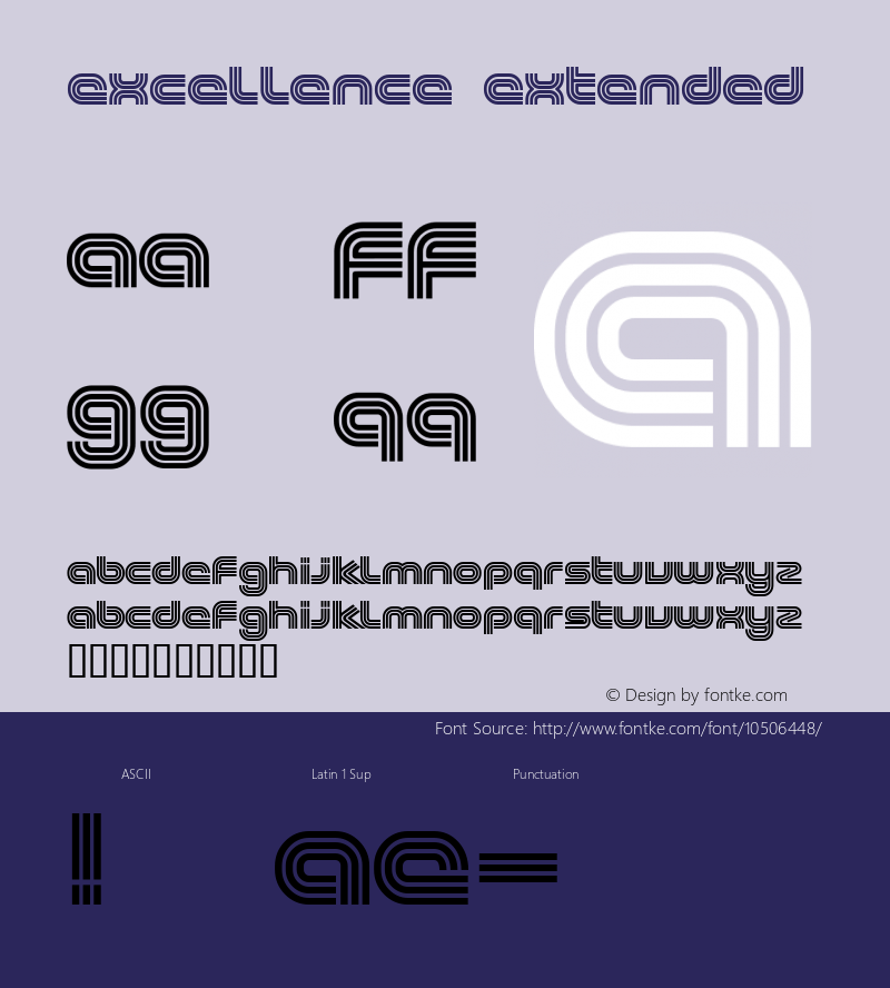 Excellence Extended Macromedia Fontographer 4.1.5 29.05.2001 Font Sample