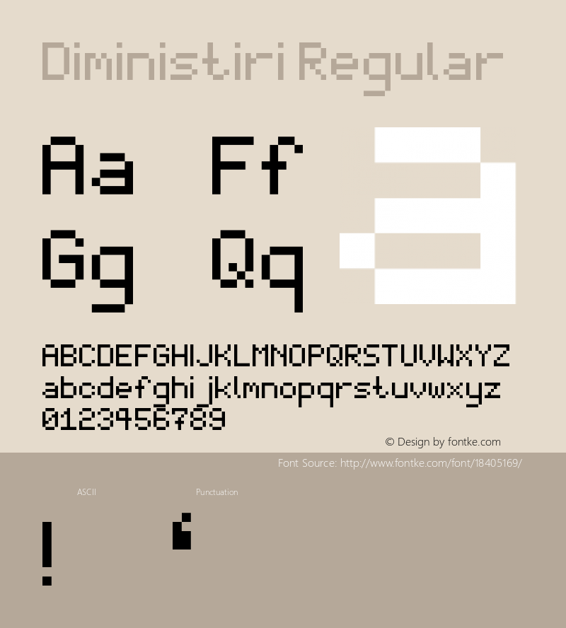 Diministiri Regular Version 1.0 Font Sample