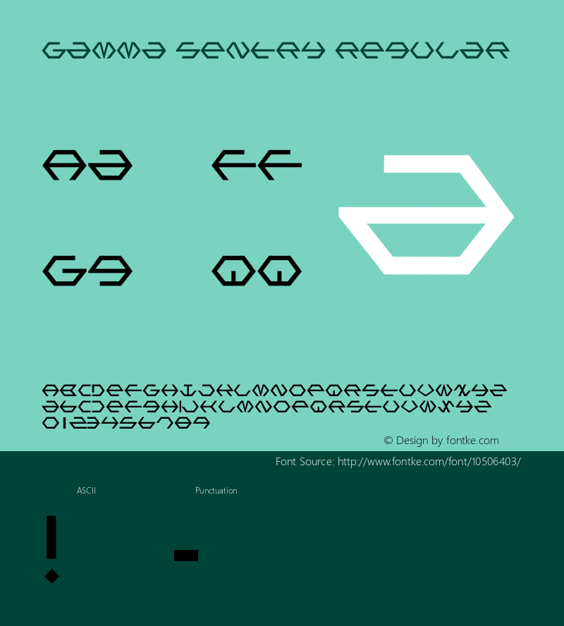 Gamma Sentry Regular 1 Font Sample
