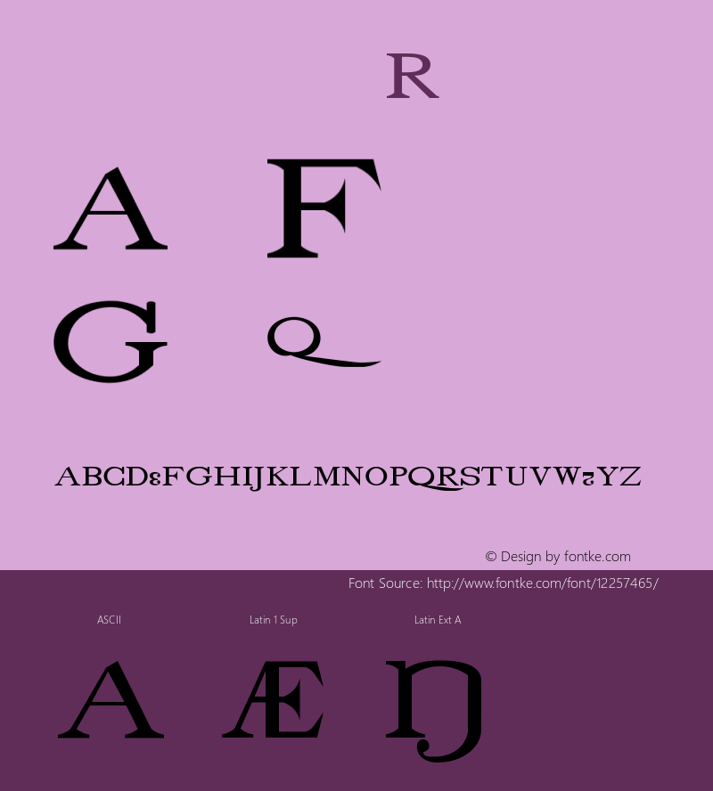 drmdozsc6 Regular Version 001.001 Font Sample