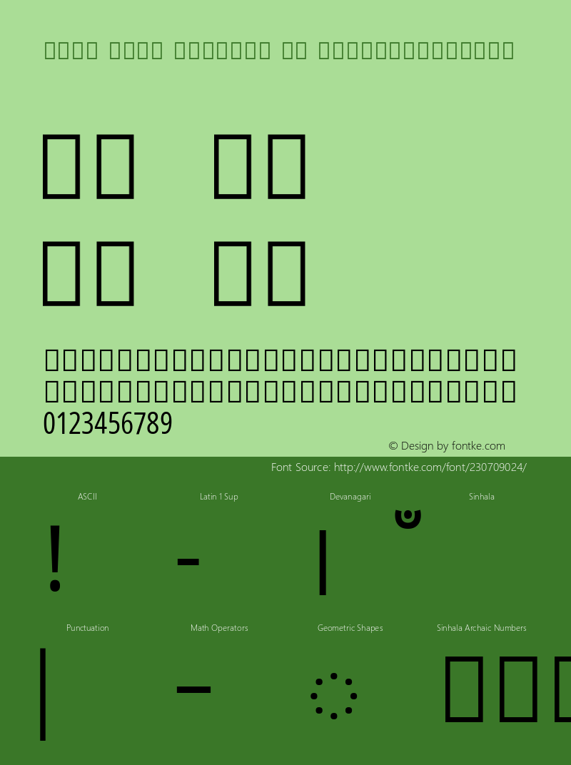 Noto Sans Sinhala UI ExtraCondensed Version 2.002; ttfautohint (v1.8) -l 8 -r 50 -G 200 -x 14 -D sinh -f none -a qsq -X 