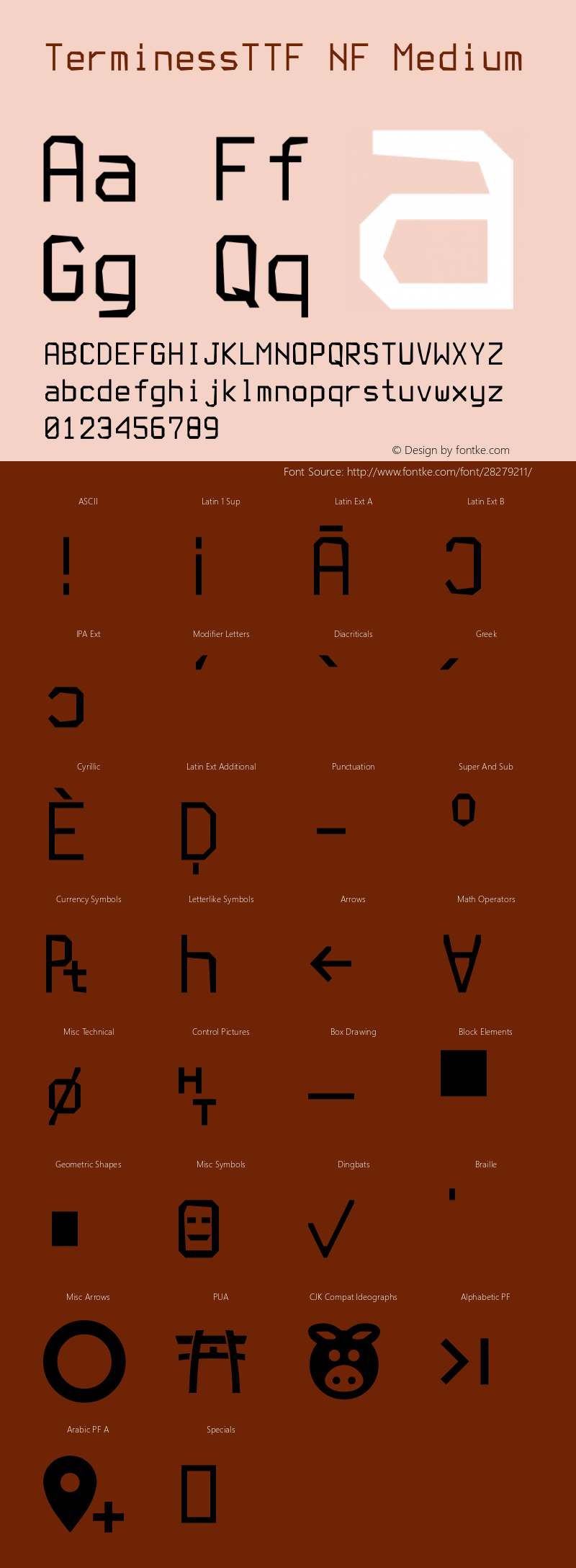 Terminess (TTF) Nerd Font Complete Windows Compatible Version 4.40.1;Nerd Fonts 2. Font Sample