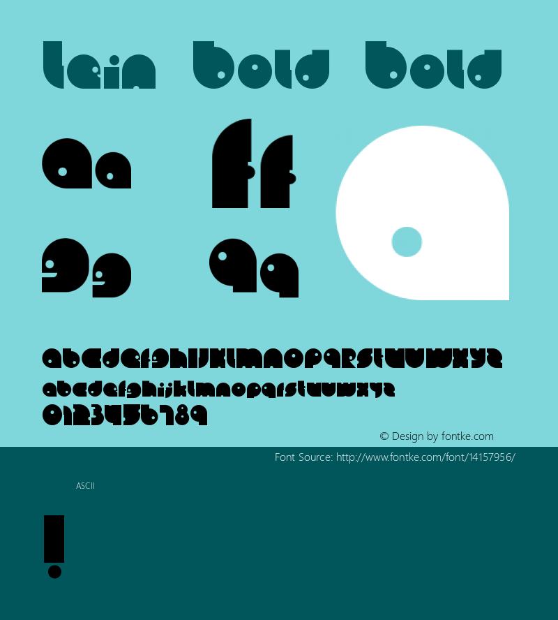Lein Bold Bold Version 1.0 Font Sample