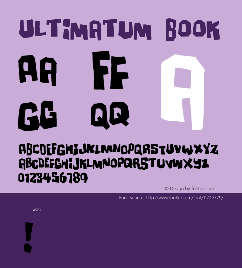 Ultimatum Book Version 2 Font Sample