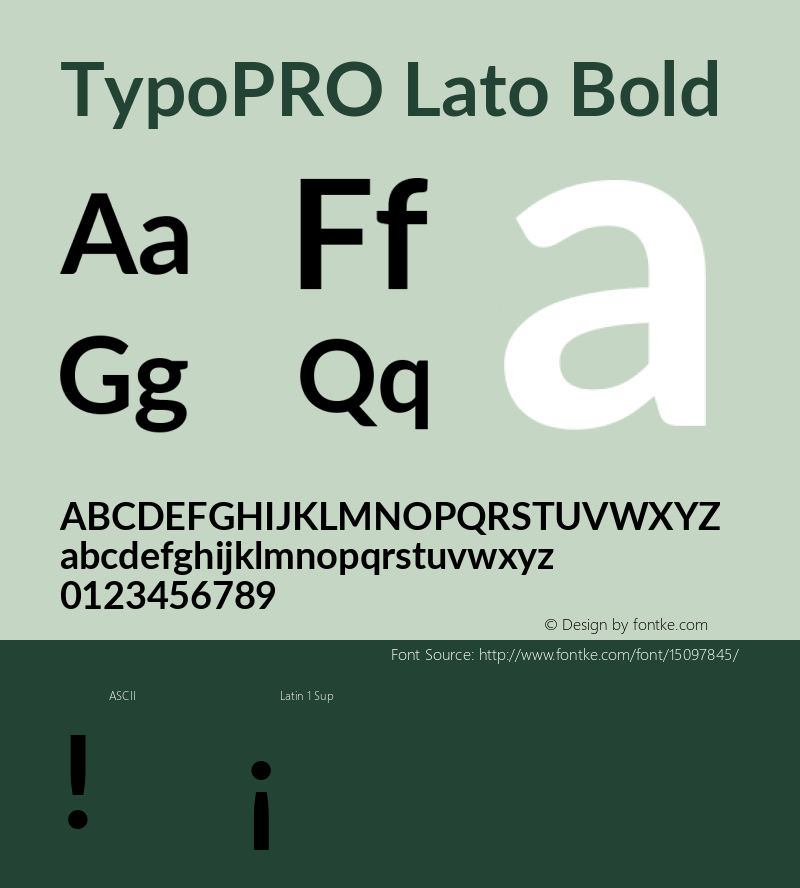 TypoPRO Lato Bold Version 2.010; 2014-09-01; http://www.latofonts.com/ Font Sample