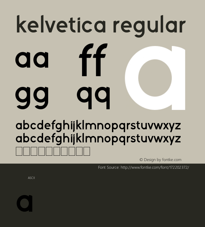 Kelvetica Version 1.001 July 7, 2016图片样张