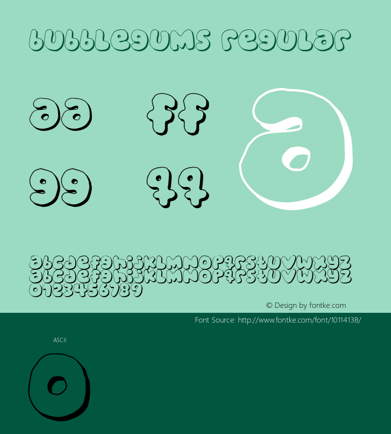 bubblegums Regular 2 Font Sample