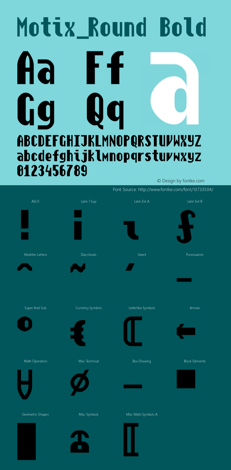 Motix_Round Bold Version 004.00 Font Sample