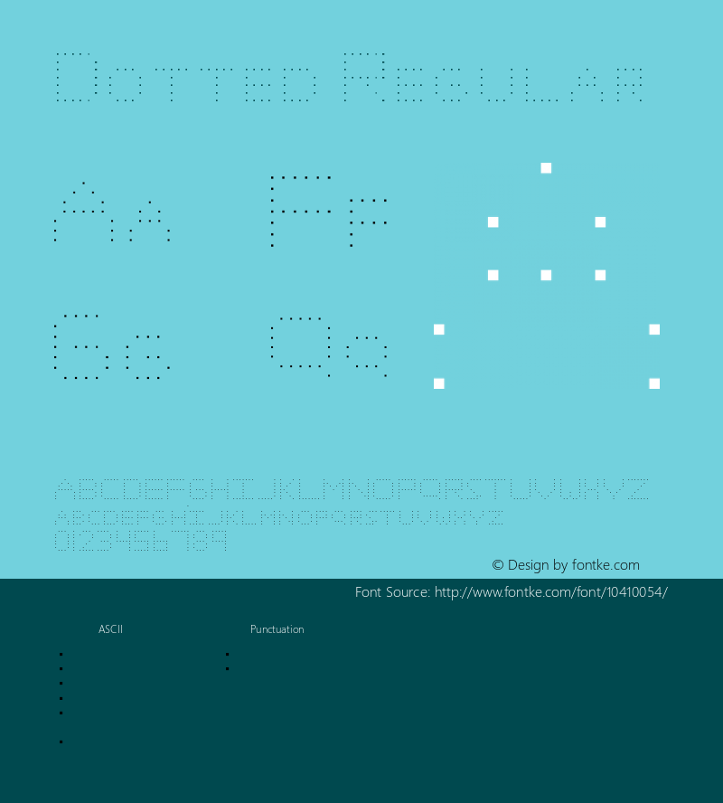 Dotted Regular Version 1.0 Font Sample