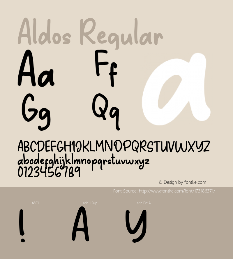 Aldos Version 1.003;Fontself Maker 3.5.4图片样张