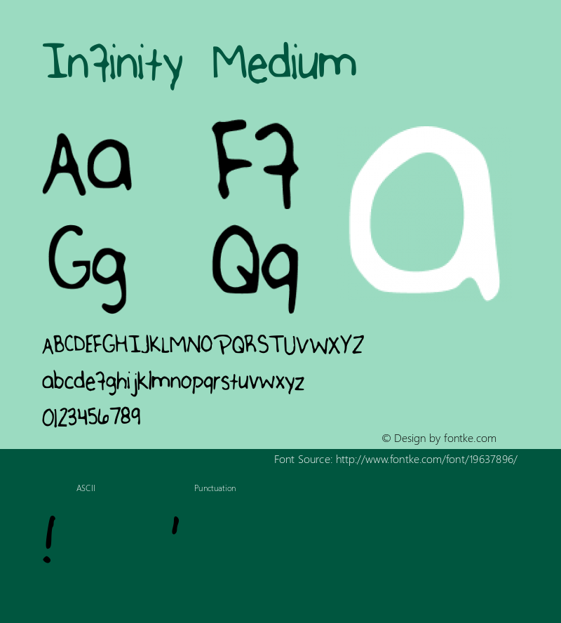 Infinity Version 001.000 Font Sample