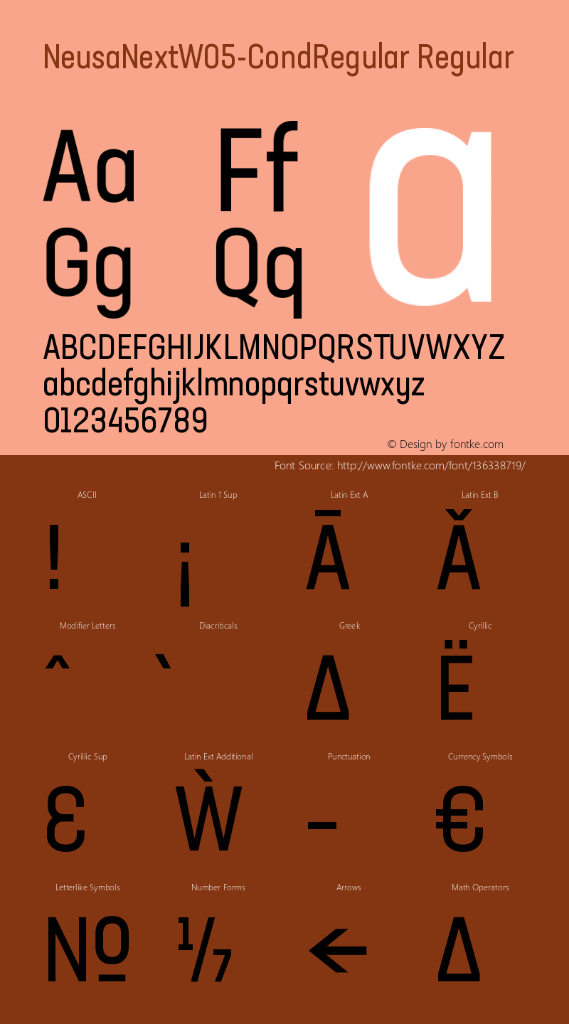 Neusa Next W05 Cond Regular Version 1.20 Font Sample