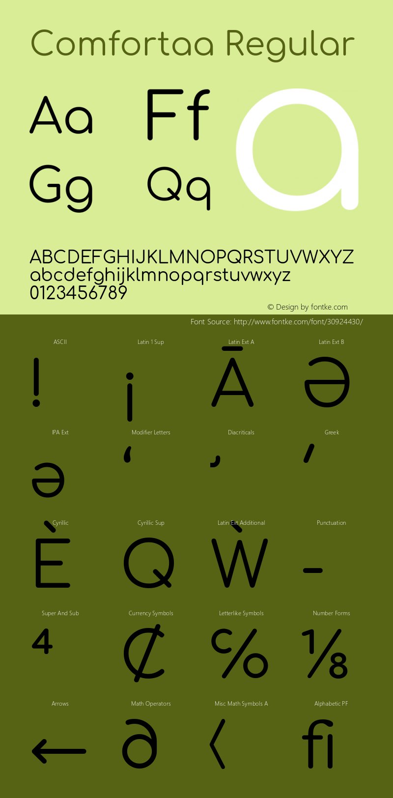 Comfortaa Regular Version 3.104; ttfautohint (v1.8.1.43-b0c9) Font Sample