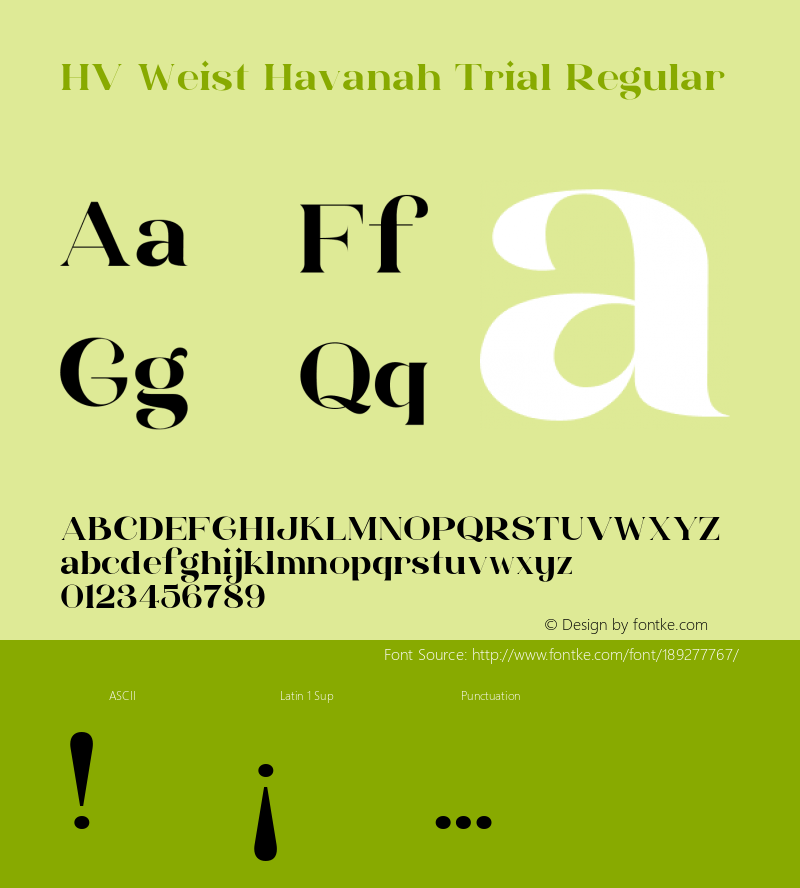 HV Weist Havanah Trial Regular Version 1.000图片样张