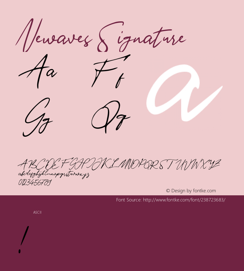 Newaves Signature Version 001.000图片样张