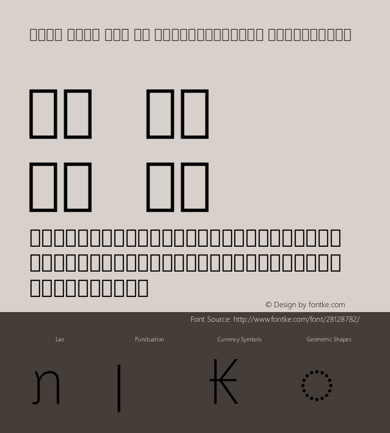 Noto Sans Lao UI SemiCondensed ExtraLight Version 2.000 Font Sample