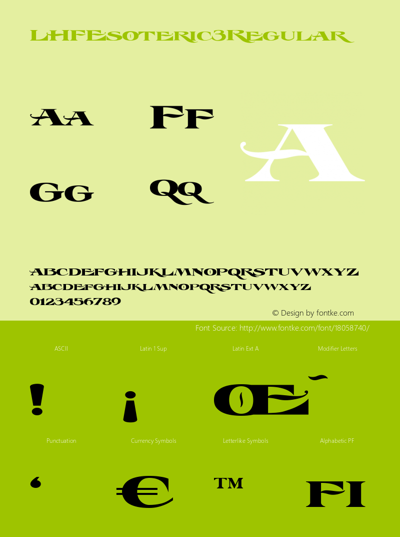 LHFEsoteric3Regular ☞ (1.5) ;com.myfonts.letterheadfonts.lhf-esoteric-3.regular.wfkit2.3z9F Font Sample