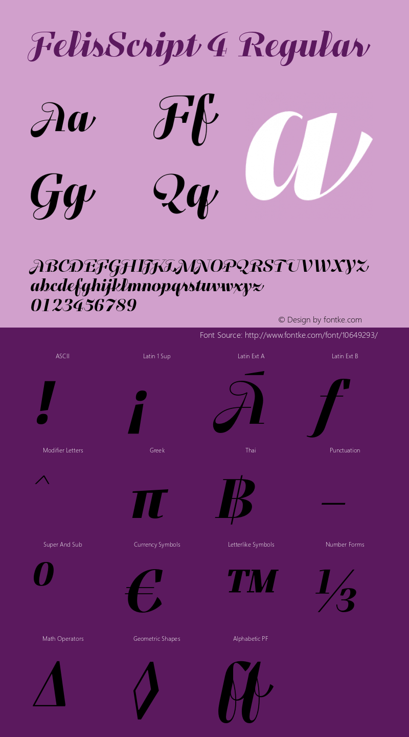 FelisScript 4 Regular Version 1.000;com.myfonts.easy.typomancer.felis-script.bold.wfkit2.version.4mf7 Font Sample