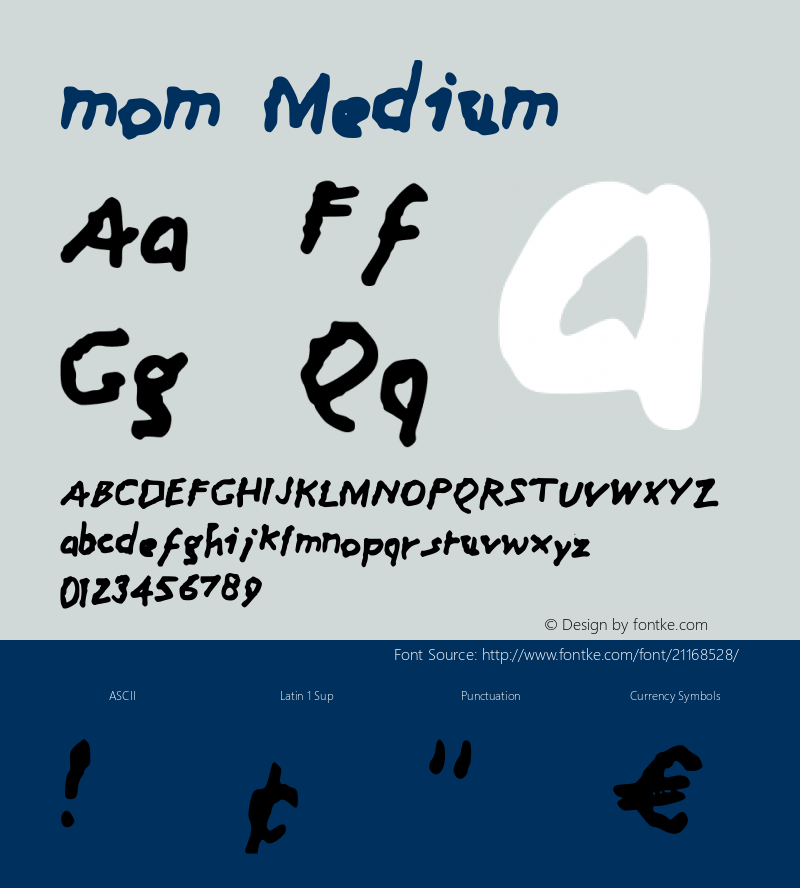 mom Version 001.000 Font Sample