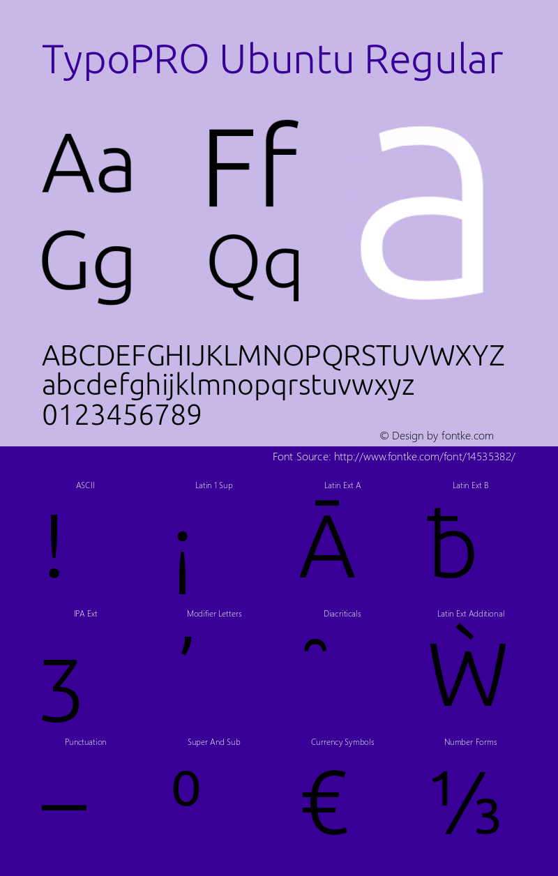 TypoPRO Ubuntu Regular Version 0.80 Font Sample