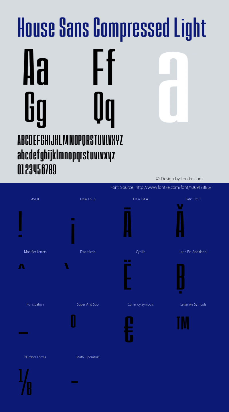 HouseSans-CompLight Version 1.000 | wf-rip DC20190105 Font Sample