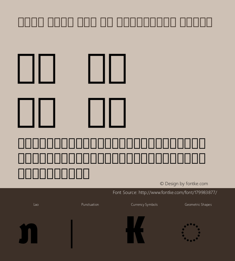 Noto Sans Lao UI Condensed Black Version 2.000; ttfautohint (v1.8.4) -l 8 -r 50 -G 200 -x 14 -D lao -f none -a qsq -X 