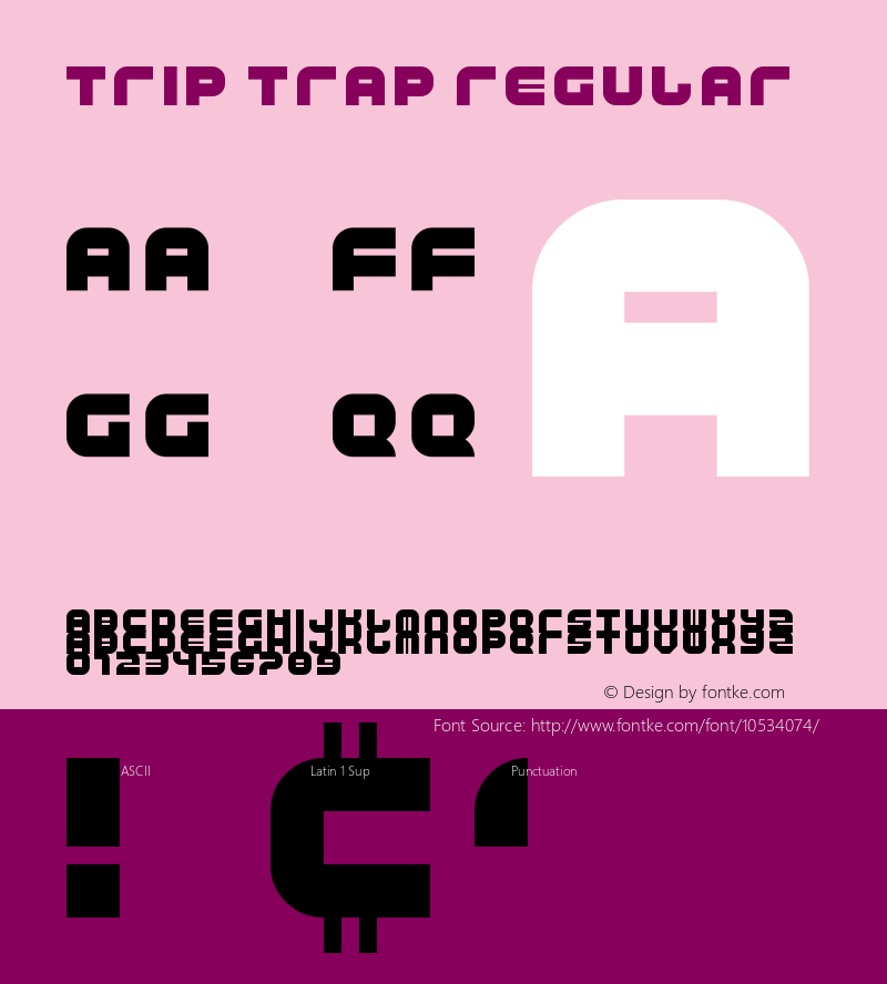 Trip Trap Regular Version 1.0 Font Sample