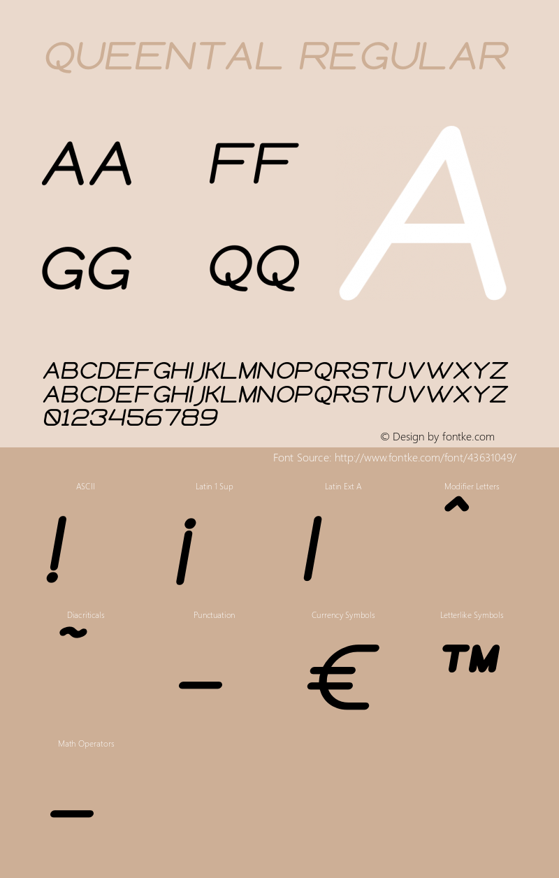 Queental Version 1.003;Fontself Maker 3.4.0 Font Sample