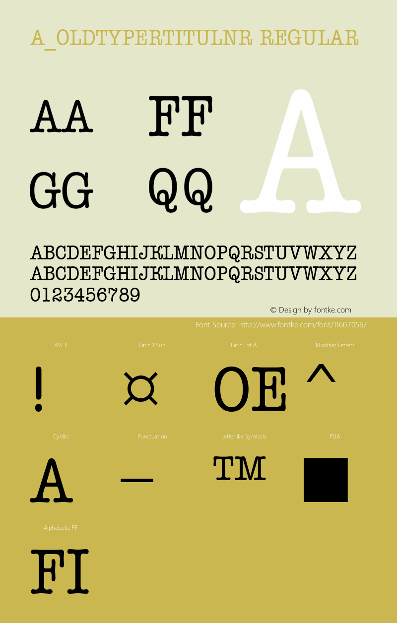 a_OldTyperTitulNr Regular 01.03 Font Sample